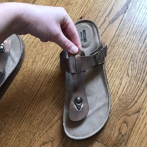 Sparkly copper sandals